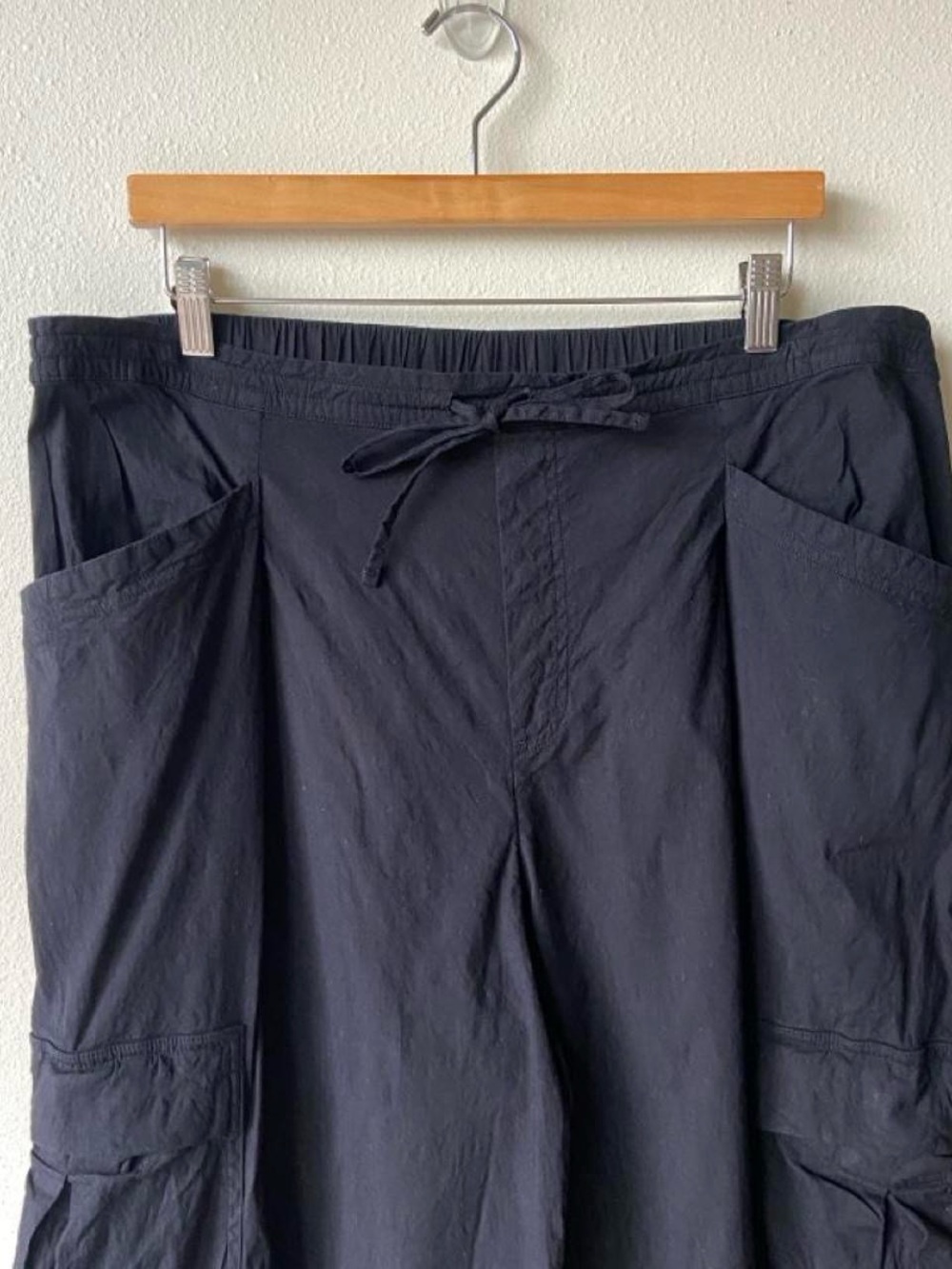 Athleta Paradise Straight Leg Cargo Pants Black Linen Blend - Picture 4 of 8